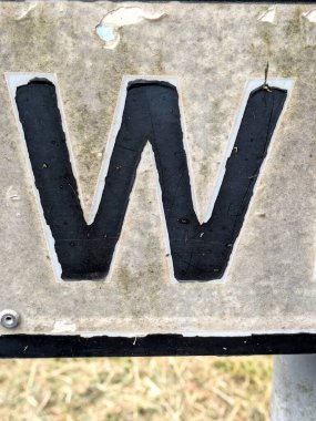 Sıkıntılı Durum Tipografisi ile Yazılan Kelimeler Ransom Yazı Tipi Harfi W