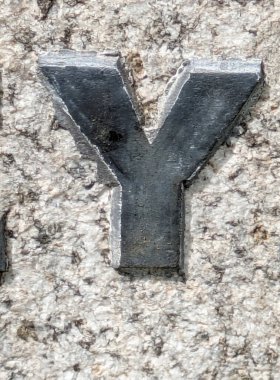 Sıkıntılı Durum Tipografisi ile Yazılan Kelimeler Ransom Yazı Tipi Y harfini buldu