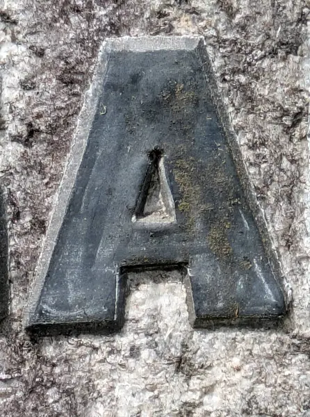 Sıkıntılı Durum Tipografisi ile Yazılan Kelimeler Ransom Yazı Tipi Harfi A