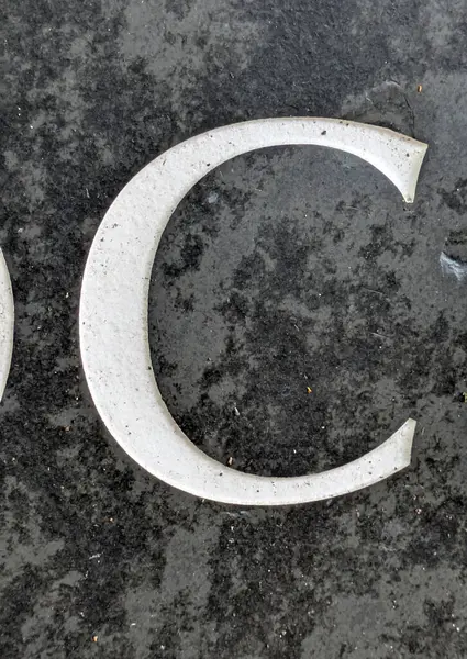 Sıkıntılı Durum Tipografisi ile Yazılan Sözcükler Ransom Yazı Tipi Harfi C bulundu