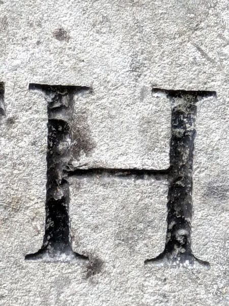 Sıkıntılı Durum Tipografisi ile Yazılan Kelimeler Ransom Yazı Tipi H Harfi Bulundu