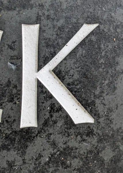 Sıkıntılı Durum Tipografisi ile Yazılan Sözcükler Ransom Yazı Tipi Harfi K