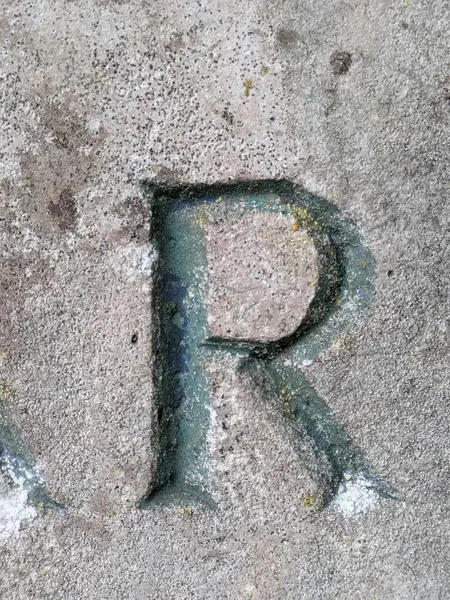 Sıkıntılı Durum Tipografisi ile Yazılan Sözcükler Ransom Yazı Tipi Harfi R