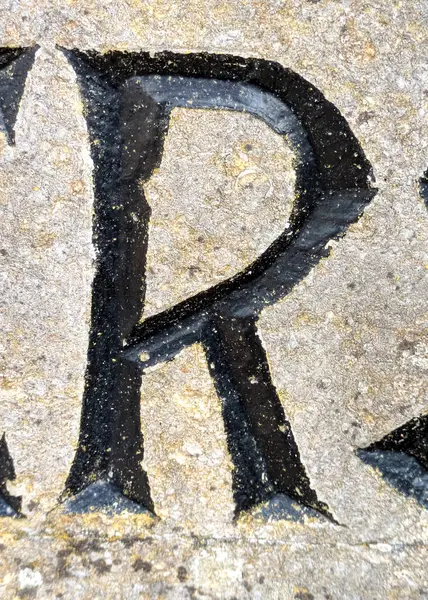 Sıkıntılı Durum Tipografisi ile Yazılan Sözcükler Ransom Yazı Tipi Harfi R