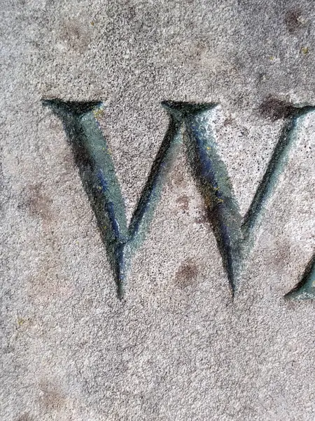 Sıkıntılı Durum Tipografisi ile Yazılan Kelimeler Ransom Yazı Tipi Harfi W