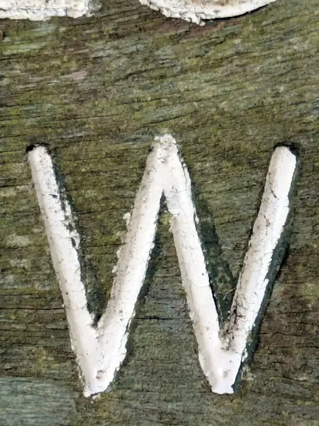 Sıkıntılı Durum Tipografisi ile Yazılan Kelimeler Ransom Yazı Tipi Harfi W