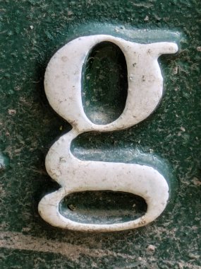 Sıkıntılı Durum Tipografisi ile Yazılan Sözcükler Ransom Yazı Tipi Harfi G