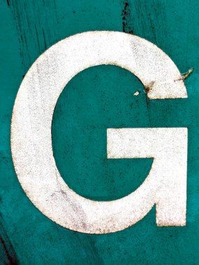 Sıkıntılı Durum Tipografisi ile Yazılan Sözcükler Ransom Yazı Tipi Harfi G