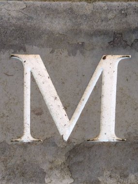 Sıkıntılı Durum Tipografisi ile Yazılan Kelimeler Fidye Mektubu M 'yi Buldu