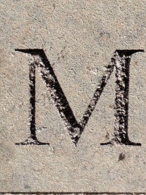 Sıkıntılı Durum Tipografisi ile Yazılan Kelimeler Fidye Mektubu M 'yi Buldu