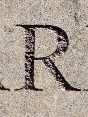 Sıkıntılı Durum Tipografisi ile Yazılan Kelimeler Fidye Mektubu R 'yi Buldu