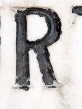 Sıkıntılı Durum Tipografisi ile Yazılan Kelimeler Fidye Mektubu R 'yi Buldu