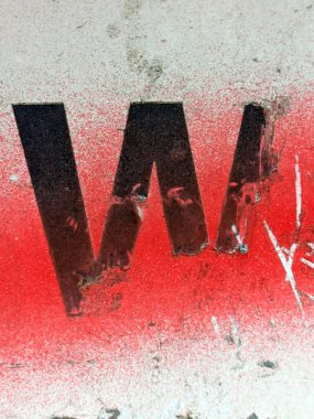 Sıkıntılı Durum Tipografisi ile Yazılan Sözcükler Fidye Mektubu W 'yu Buldu