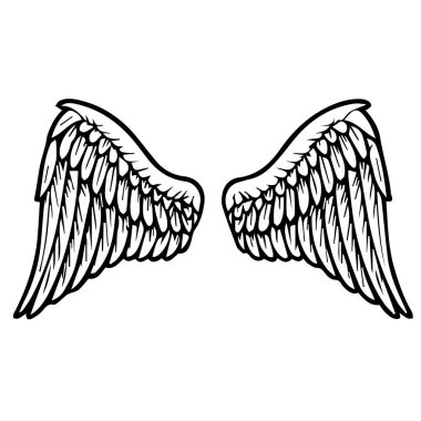 Melek Kuş ya da Ejderha Şablonu şeklinde Kanat Tüyleri