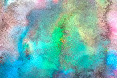 Astrac Suluboya Canlı Gökkuşağı Boyası Bulut Şeklinde Birbirine Harmanlanan Arkaplan