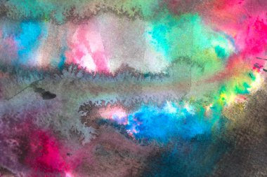 Astrac Suluboya Canlı Gökkuşağı Boyası Bulut Şeklinde Birbirine Harmanlanan Arkaplan