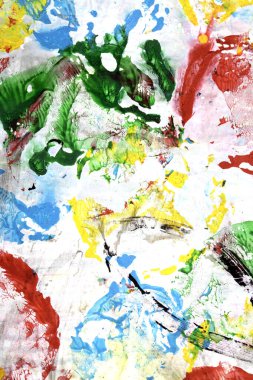 Kalın desenli Soyut Akrilik Boya Çizgileri, Girdaplar ve Fırça Darbeleri ve Canlı Sıçratmalar Sıvı Arkaplan