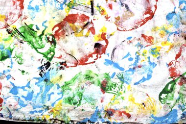 Kalın desenli Soyut Akrilik Boya Çizgileri, Girdaplar ve Fırça Darbeleri ve Canlı Sıçratmalar Sıvı Arkaplan