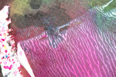 Kalın desenli Soyut Akrilik Boya Çizgileri, Girdaplar ve Fırça Darbeleri ve Canlı Sıçratmalar Sıvı Arkaplan