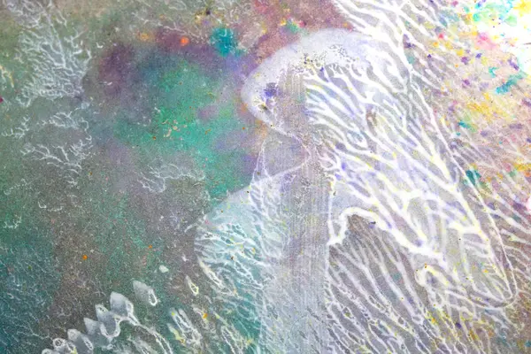 Kalın desenli Soyut Akrilik Boya Çizgileri, Girdaplar ve Fırça Darbeleri ve Canlı Sıçratmalar Sıvı Arkaplan