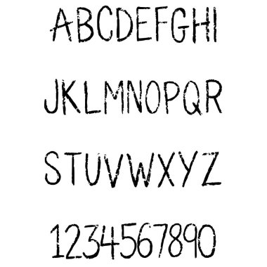 Ink Edgy Sharp tipografi yazı tipi ABC çizgi film vektör metni