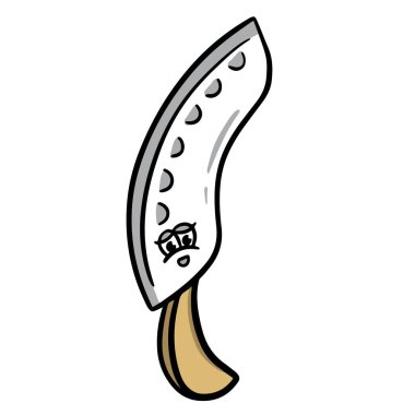 Çizgi film Mutfak Bıçağı Vector Utensil Çizim Simgesi 