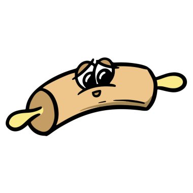 Çizgi film Rolling Pin Utensil Çizim Vektörü 