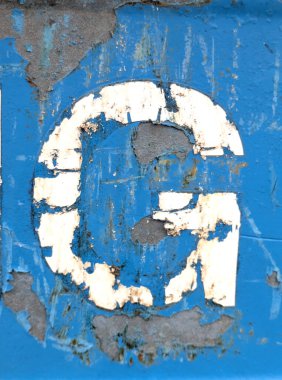 Sıkıntılı Durum Tipografisi ile Yazılan Sözcükler Ransom Yazı Tipi Harfi G