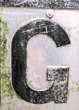 Sıkıntılı Durum Tipografisi ile Yazılan Sözcükler Ransom Yazı Tipi Harfi G