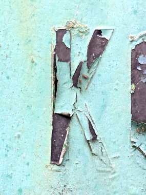 Sıkıntılı Durum Tipografisi ile Yazılan Sözcükler Ransom Yazı Tipi Harfi K