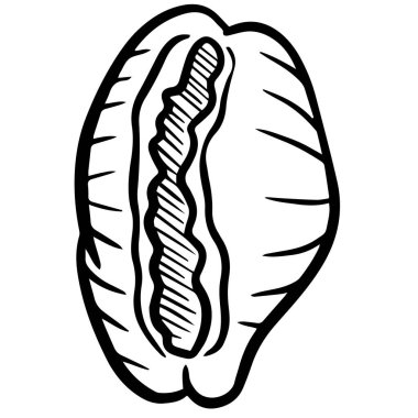 El çizimi deniz kabuğu yumuşakçaları kabuklu deniz ürünleri. 