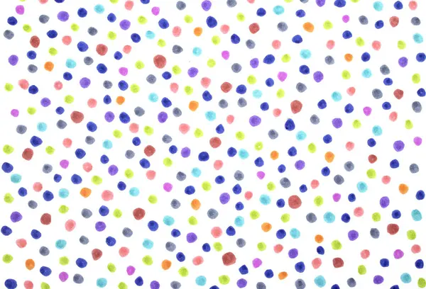 Polka Noktası Benekli Çemberde Çocuklar Keçeli Kalem Ucu Gökkuşağı Arkaplanı