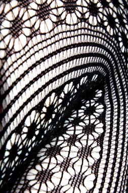 Cilt üzerindeki siyah dantelli balık ağı taytlarının kapanışı bacak kıvrımları soyut arkaplan