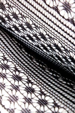 Cilt üzerindeki siyah dantelli balık ağı taytlarının kapanışı bacak kıvrımları soyut arkaplan