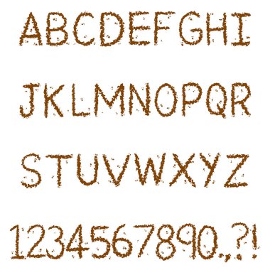 Tozlu Toprak Alfabesi ABC Yazı Tipi Harfi