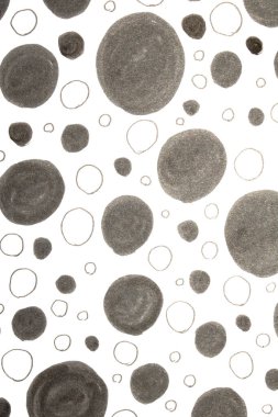 El çizimi kalem çemberini kapatın. Beyaz arkaplandaki noktalar ve noktalar.