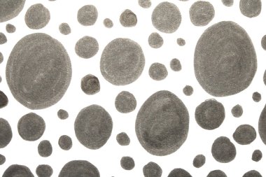 El çizimi kalem çemberini kapatın. Beyaz arkaplandaki noktalar ve noktalar.