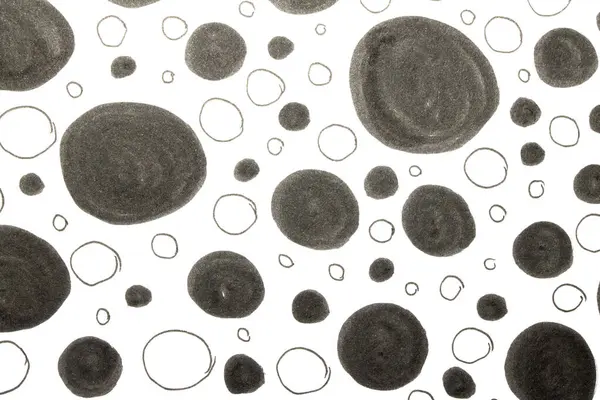 El çizimi kalem çemberini kapatın. Beyaz arkaplandaki noktalar ve noktalar.