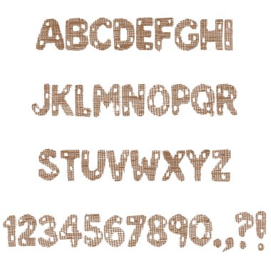 Yıpranmış Parçalanmış Fabic Alfabesi ABC Metni Uzun Fon