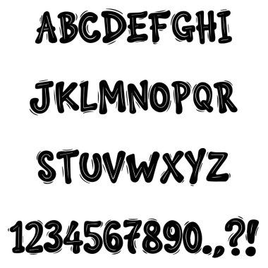 Saçma Çizgi Film Çılgın Alfabe harfli ABC Metin Yazıtipi