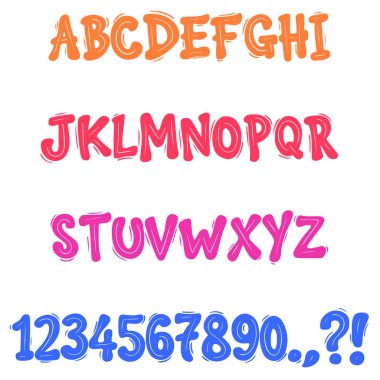 Saçma Çizgi Film Çılgın Alfabe harfli ABC Metin Yazıtipi