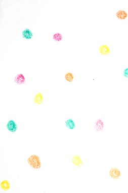 Çok renkli çocuk kalemi boya kalemi benekli benekli puantiyeli arkaplan