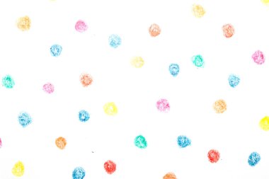 Çok renkli çocuk kalemi boya kalemi benekli benekli puantiyeli arkaplan