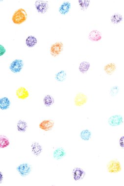 Çok renkli çocuk kalemi boya kalemi benekli benekli puantiyeli arkaplan