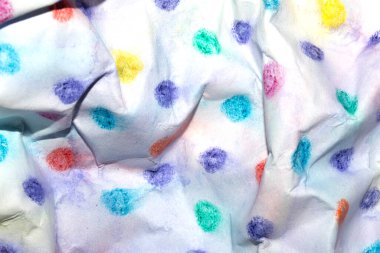 Çocuk kalemli buruşuk kağıt lekeli benekli polka arka plan
