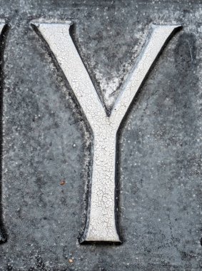 Sıkıntılı Durum Tipografisi ile Yazılan Kelimeler Fidye Mektubu Y 'yi Buldu