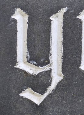 Sıkıntılı Durum Tipografisi ile Yazılan Kelimeler Fidye Mektubu Y 'yi Buldu