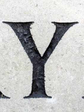 Sıkıntılı Durum Tipografisi ile Yazılan Kelimeler Fidye Mektubu Y 'yi Buldu