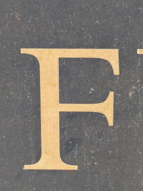 Sıkıntılı Durum Tipografisi ile Yazılan Kelimeler Fidye Harfi F bulundu