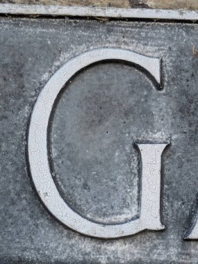 Sıkıntılı Durum Tipografisi ile Yazılan Sözcükler Ransom Yazı Tipi Harfi G